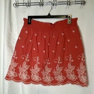 Francesca’s Embroidered Peach Skirt​​​​